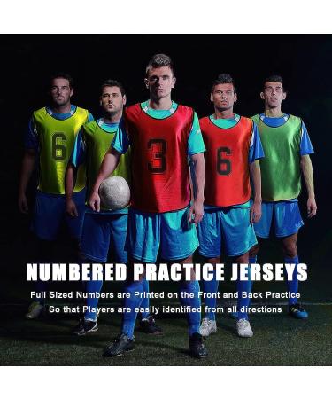 24 Pcs Lightweight Numbered Soccer Practice Vests for Men, Youth & Adults - Scrimmage Jerseys for Soccer, Lacrosse Training - Sport Supplies - Buy Online on SooperMarket.com