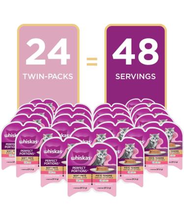 WHISKAS Perfect Portions Kitten Wet Cat Food Pat - Chicken Entr e 75g (24Pack) Pat Kitten 75 g (Pack of 24) - Buy Online on SooperMarket.com