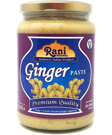 Rani Ginger Cooking Paste 26.5oz (750g) Glass Jar Vegan | Gluten Free | Non-GMO | No Colors | Indian Origin Ginger 750 g (Pack of 1)