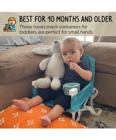 MYINNI Penguinni Spill Proof Snack Cup for Toddlers - Travel-Friendly with Lid | No Spill Snack Catcher with Bucket Handle | Octopus Orange - Buy Online on SooperMarket.com