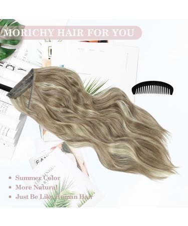 Invisible Wire Synthetic Hair Extensions - Bright Blonde Highlights, Long Wave Curly Hairpiece for Women - Adjustable Size, Stress-Free - 16 Inch - Buy Online on SooperMarket.com