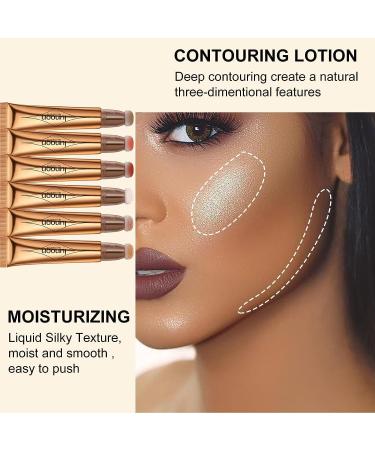 2PCS Matte Finish Liquid Contour Stick - Lightweight Cream Makeup Wand (01) - Buy Online on SooperMarket.com