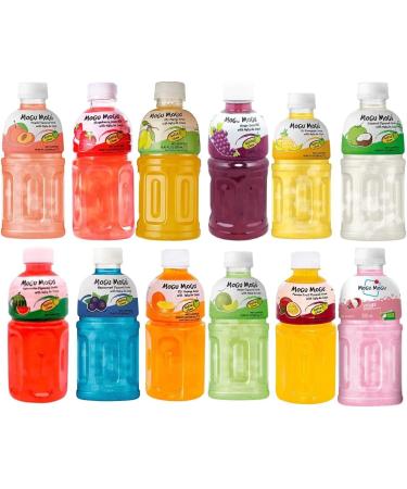 Mogu Mogu Flavored Drinks 12 Pack With 6 Assorted Flavours 320ml - Nata De Coco Juice - Jelly Texture - Refreshing Taste - Fun Drinking During Hot Summers Or Take Them On Trip & Picnics Boxed Treatz - Buy Online on SooperMarket.com