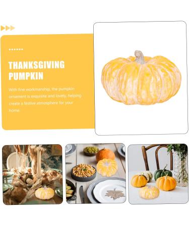 Alipis 3pcs Pumpkin Decoration Artificial Thanksgiving Pumpkin Decor Pumpkin Model Decorative Pumpkin Vintage Decor Dollhouse Miniatures Food Miniature Dollhouse Ceramics Props Window - Buy Online on SooperMarket.com
