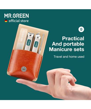 MR.GREEN Portable Manicure & Pedicure Kit - Stainless Steel Nail Clippers Tool Set in Travel Grooming Case | Nail Scissors Gift Box (Mr-6104) - Buy Online on SooperMarket.com
