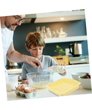 MAGICLULU 2 Pcs Cake Mold Cake Baking Rubber Baking Broiler Pan for Oven Silicone Gummy Molds Cake Pan Silicone Bakeware Quick Fondant Molds Cupcake Square Cake Toast Silica Gel Liner 26.5x24.5cmx2pcs Yellowx2pcs - Buy Online on SooperMarket.com