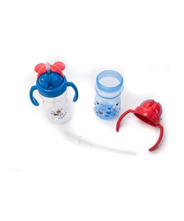 Cudlie Disney Mickey Mouse 7oz Baby Boy's Straw Sipper Set - Set of 2 with Handles | Hello Happy - Buy Online on SooperMarket.com
