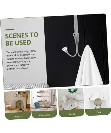 CHILDWEET Metal Door Hanger 2pcs Door Hook Towel Rack Towels Coats Scarf Hook Over Door Towel Hanger Organizer Kitchen Utensils - Buy Online on SooperMarket.com