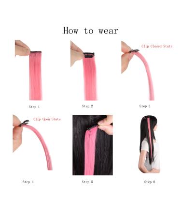 MapofBeauty 20 Clip-in Straight Hair Extension Hair Piece - White | High Quality Synthetic Hair | Easy to Style and Maintain - Buy Online on SooperMarket.com