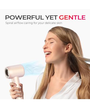 TYMO Ionic Hair Dryer - Fast Drying Low Noise Lightweight Professional Blow Dryer with 300M Negative Ions Perfect for Women - Gold Blush - Buy Online on SooperMarket.com