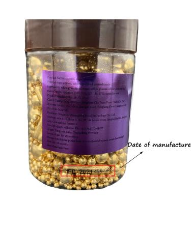 Gold Pearl Sugar Sprinkles Mix for Baking and Decorating - 120g Shaker Jar for Cake, Cupcake, Cookie, Ice Cream, Wedding, Shower, Party Celebrations - Buy Online on SooperMarket.com