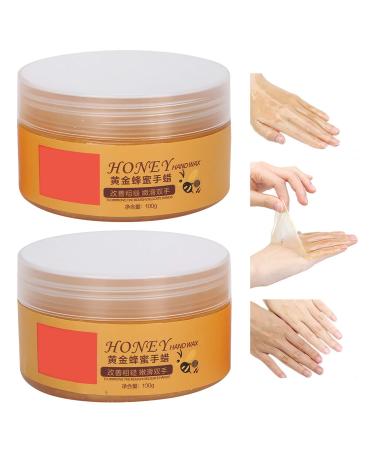 Peeling hand mask - 2 pieces of golden honey handwax treatment remove dead skin chielen tightening rejuvenate lighten moisturizing hand care products