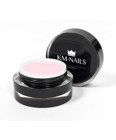 KM-Nails builder gel in pink milky fiberglass gel/also suitable for press on tips (15ml)