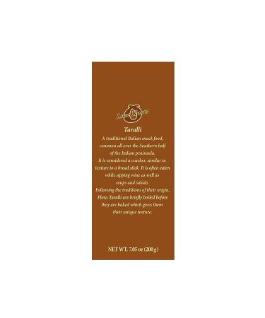 Flora 8.5oz Taralli: Authentic Italian Snacks Cracker - All Natural & Cholesterol Free - Fennel Flavor - Buy Online on SooperMarket.com