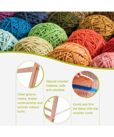 PURCOULEUR Weaving Loom Kit 25" H x 19" W Wooden Tapestry Looms with Extra-Large Frame Multi-Craft Knitting DIY Loom Art Crafts Supplies Develops Creativity Weaving Frame Loom with Stand for Beginner Old version - Buy Online on SooperMarket.com