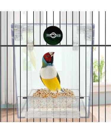 PINVNBY Acrylic Parrot Bath Box - No-Leakage Bathtub for Cage - Hanging Tube Shower Box - Water Injector Balls - Toys for Small Pet Birds - Transparent (6 Pcs) - Buy Online on SooperMarket.com