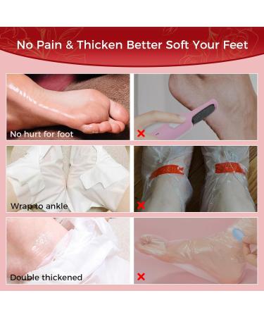 OUKEYA Foot Mask 3 Pairs: Nourish Foot Mask Dermatologically Tested Repairs Heels & Soften Dry Dead Skin for Cracked Feet(No Peeling) Rose - Buy Online on SooperMarket.com