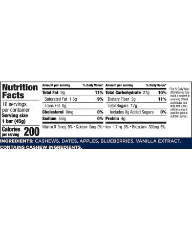 Larabar Blueberry Muffin - 16 Bars (1.6 oz Each) | Healthy Snack Option - Buy Online on SooperMarket.com