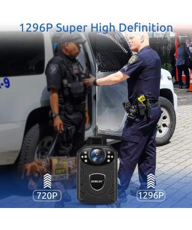 BOBLOV KJ21 Body Camera | 1296P | Memory Expand up to 128G | 8-10Hours Recording | Lightweight & Easy to Use | Clear Night Vision | Police Body Camera - Buy Online on SooperMarket.com