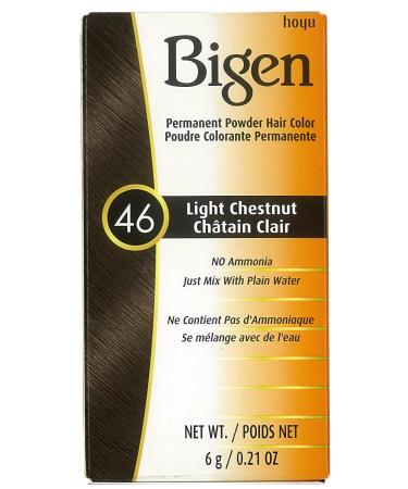 Bigen Permanent Powder Hair Color 46 Light Chestnut - Pack of 8 | International Shipping Available - Buy Online on SooperMarket.com