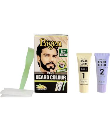 Bigen Men's Beard Color | Ammonia-Free with Aloe Extract & Olive Oil - 102 Brown Black | 1 Count - Buy Online on SooperMarket.com