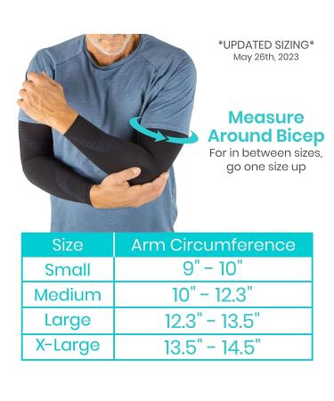 Vive Arm Compression Sleeve - Elbow Support Brace With UV Protection- Cooling Wrap For Pain- Black Sports Fit For Fishing  Cycling  Tennis- Arthritis  Tendonitis Relief- Ideal For Men & Women (Medium) - Buy Online on SooperMarket.com