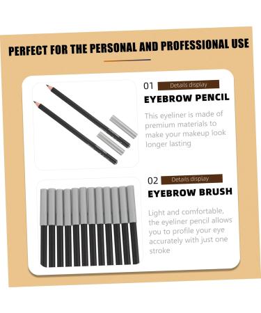 CANIGHT 12pcs Black Eyeliner 1 Black Waterproof Eyeliner Beauty Supply Waterproof Brow Pencil Makeup Wood - Buy Online on SooperMarket.com
