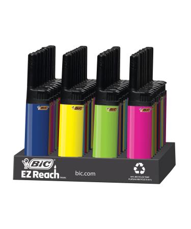BIC EZ Reach Lighter Assorted Colors 40-Pack (Colors Will Vary) Great for Candle Lighting