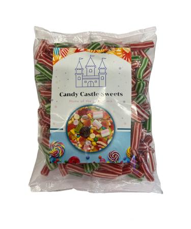 Gummy Chewy Red & Green Candy Poles Christmas Sweet Share Bag - 1kg