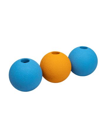 Amazon Basics Rubber Fetch Toy Dog Balls 6.35 cm (3-Pack) Blue Orange Standard Balls 6.35 cm (3-Pack)