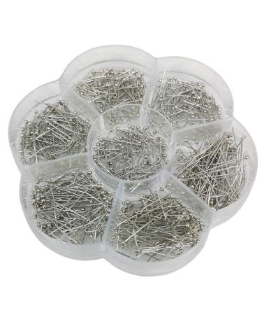 Chenkou Craft Assorted 700pcs Mix Size Brass Ball Head Pins for Jewelry Making (Anti-Silver  Mix) Anti-silver Mix