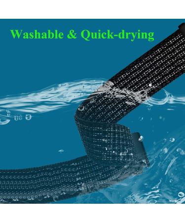 Nylon Sports Bands for Wyze Watch 44 47mm  Adjustable Sports Loop Replacement Strap Wristbands Compatible with Wyze Smart Watch Black - Buy Online on SooperMarket.com