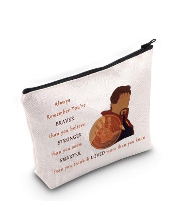 Levlo Dr Strange cosmetic bag Eye of Agamotto fans gift you are braver stronger smart than you think make-up bag with zipper for women girls doctor bag