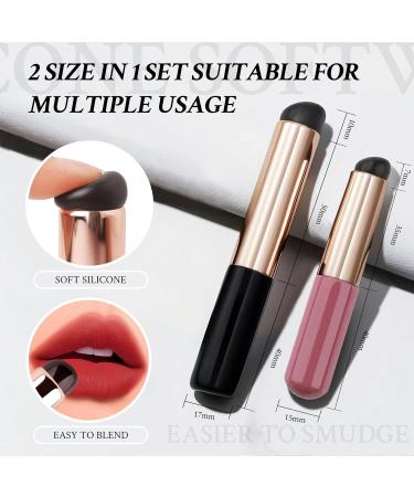 Soft Silicone Fingertips Lip Brush & Concealer Brush Set - 2PCS Multi-Functional Reusable Makeup Applicators for Lipstick Gloss Balm Masks & Eyeshadow - Buy Online on SooperMarket.com