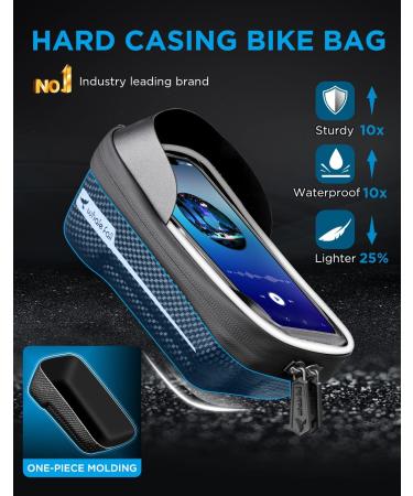 Whale Case Waterproof Bicycle Phone Holder - EVA Frame Bag with Touchscreen Rain Protection for Phones under 6.9'' - Durable Pressure-Resistant Bike Accessories - Buy Online on SooperMarket.com