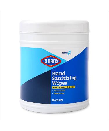 Clorox Pro Hand Wipes in Resealable Canister, 270 Ct | Clorox Alcohol Free Wipes with BZK | Clorox Hand Wipes, Travel Hand Wipes, Alcohol Free Hand Wipes, Wipes for Hands Hand Sanitizer Wipes 270 Count