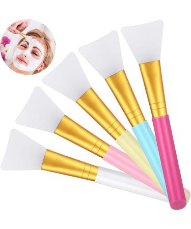 30 Pieces Silicone Face Mask Brushes Soft Silicone Facial Mud Applicator Clay Tools Face Mask Beauty Tools for Sleeping Mask Mud Mask Hairless Body Lotion and Body Butter 5 Colors