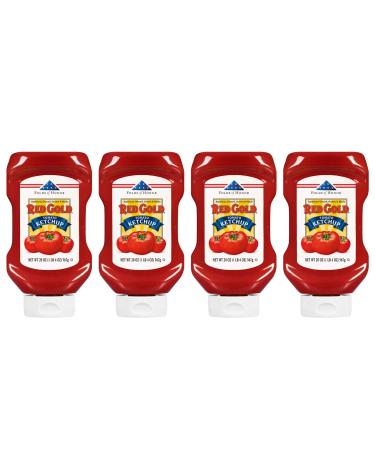 Red Gold Ketchup, (Regular) Squeeze Bottle, 20oz Bottles (Pack of 4)
