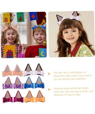 6 Pairs Hair Barrettes Hair Pin Hair Clips for Glitter Bowknot Hairpin Kawaii Hair Clips Cute Hair Supplies Hair Bows Clips Cat Ears Hairpins Barrettes for Fabric ORFOFE - Buy Online on SooperMarket.com