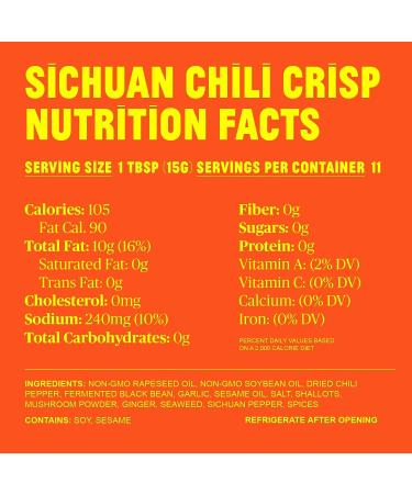 FLYBYJING Sichuan Chili Crisp 6oz: Gourmet Spicy Tingly Hot Sauce with Sichuan Pepper - Vegan, Gluten-Free, All-Natural & Versatile - Buy Online on SooperMarket.com
