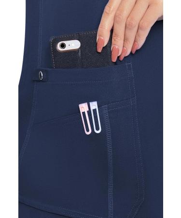 Med Couture Touch Women's V-Neck Shirttail Top - Navy (Medium) - Buy Online on SooperMarket.com