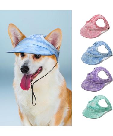 Buy BT BEAR Baseball Cap for Dogs Adjustable Ear Holes XL Batik Blue Perfect for Summer Travel & Sports | Small & Medium Dogs - Buy Online on SooperMarket.com