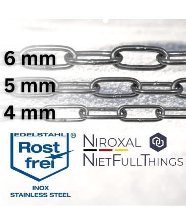 NietFullThings Stainless Steel Chain Choke with Pull Stop for Dog Training Stainless Steel Dog Collar Long Link 6 mm Thick Length 85 cm Chain Collar with Pull Limiter Gesamtl nge: 85 cm Silver - Buy Online on SooperMarket.com