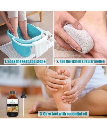 Pumice Stone 2 Pcs for Feet/Hands - Natural Lava Callus Remover and Foot Scrubber - MAYKI White Round Shape - Buy Online on SooperMarket.com
