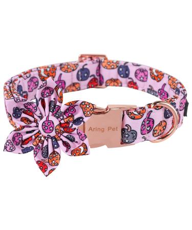 Aring Pet Halloween Dog Halison Band for Pink Pumpkin House Hall Band with Flower Cotton Halloween Pumpkin Lamp Dog Halison Flower For Small Medium Large Dogs X Small (Pack of 1) B: Pumpkin Lamp