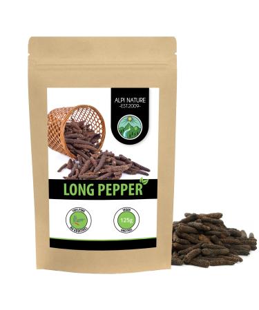 Long pepper (125g 4.4oz) long whole pepper 100% natural pepper sticks natural pepper without additives vegan 125 GR