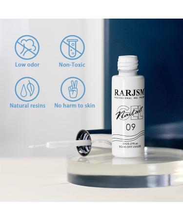 RARJSM Gel Liner Nail Art Polish - White Soak-off Curing 8ml + Thin Brush - DIY French Manicure Design - Buy Online on SooperMarket.com