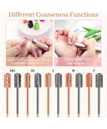 Dill Bits 2PCS 3/32'' Safety Nail Drill Bits | Carbide Bits for Acrylic & Soft Gel Nails | Manicure Pedicure Beginner Set in Rose Gold & Sky Grey | Medium-M - Buy Online on SooperMarket.com
