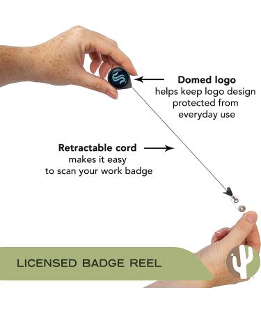 Seattle Kraken NHL Team Retractable Badge Holder Ticket Clip Reel ID - Buy Online on SooperMarket.com