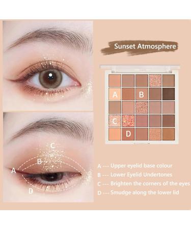 Nude Pink Brown Eyeshadow Palette - 25 Colors, Matte & Shimmer, Highly Pigmented, Hypoallergenic Eye Makeup - Oatmeal Milk Tea - Buy Online on SooperMarket.com